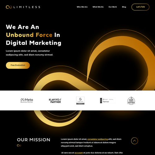 Infographic website with the title 'Digital Marketing Agency '