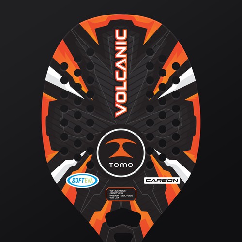 Beach artwork with the title 'Custom paddle design Winner'