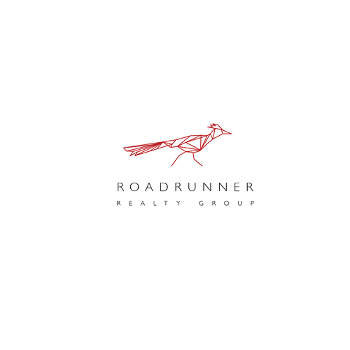 Red brand with the title 'Roadrunner logo design icon available for sell'
