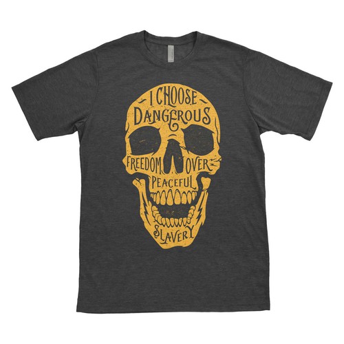 Occult design with the title 'Typography skull'