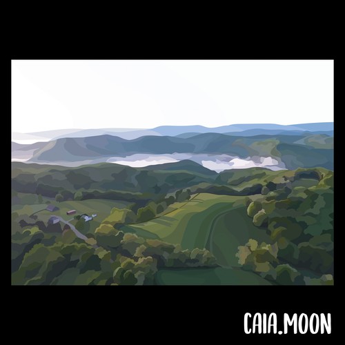 Farm illustration with the title 'Farm Illustration based off of photo'