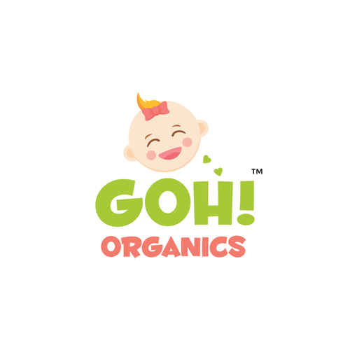 Baby food design with the title 'Goh! Organics'