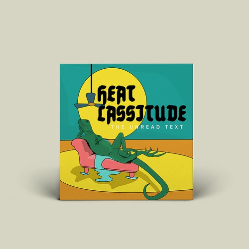 Summer illustration with the title 'CD Cover design for a music album'