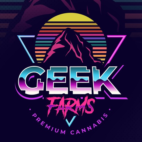 Triangle logo with the title 'Geek Farms'