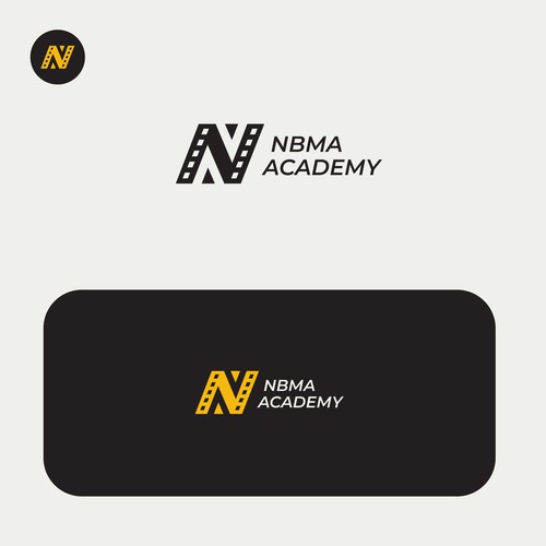 Film industry logo with the title 'NBMA Academy Logo Design'