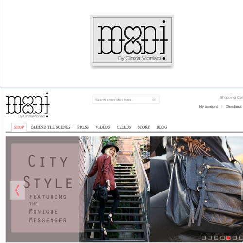 Bag logo with the title 'Moni Moni Italian Leather Handbag Lifestyle Brand'