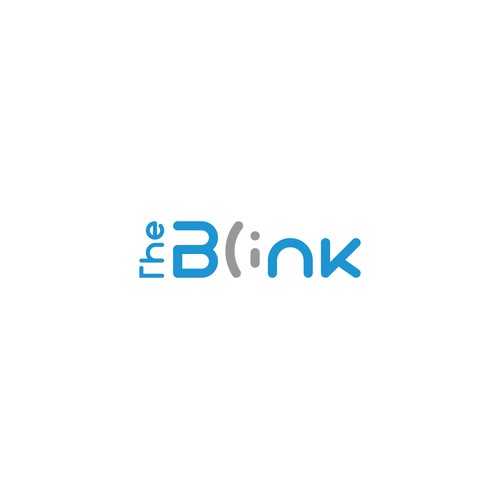 Gray and blue design with the title 'TheBlink Logo'