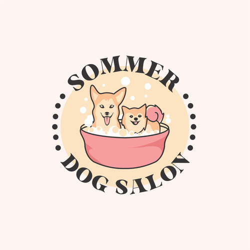 Bath design with the title 'sommer dog salon'