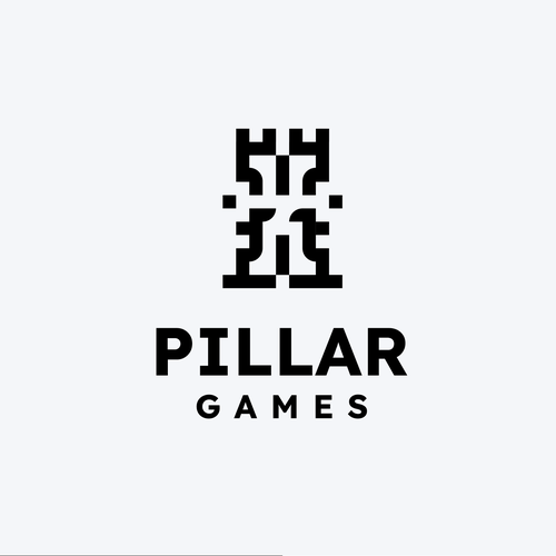 Pillar logo with the title 'Physical game logo'
