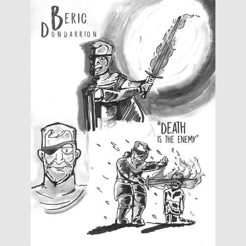 Japanese artwork with the title 'Beric Dondarrion '