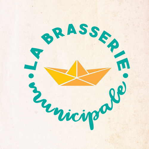 Origami logo with the title 'La brasserie municipale'