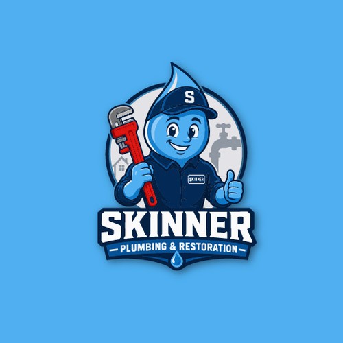 Plumbing logo with the title 'Skinner Plumbing & Restoration'