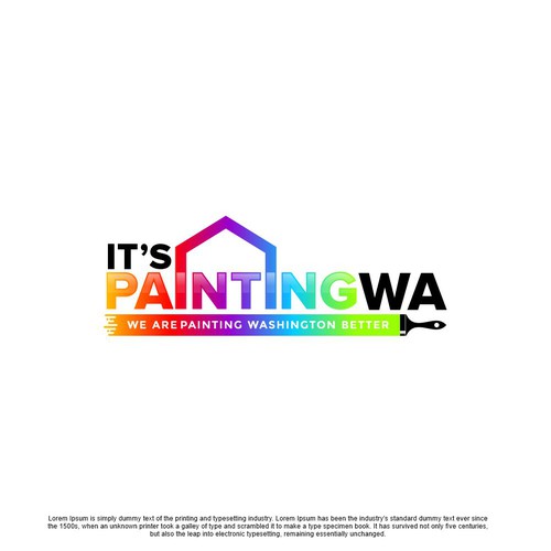 Rainbow brand with the title 'Modern logo for a Painting Business'