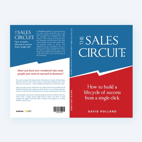 Marketing book cover with the title 'Book Cover design for sales book'