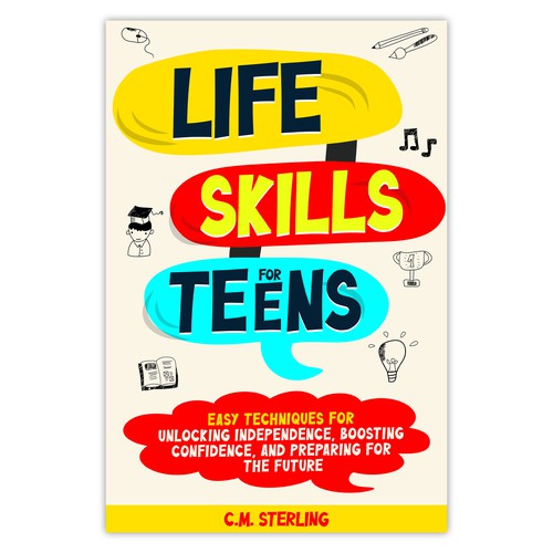 Teen book cover with the title 'Life Skills for Teens'