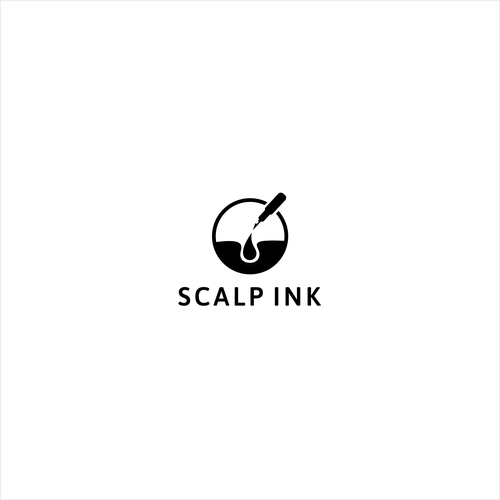 Ink logo with the title 'Unique Scalp Pigmentation logo design'