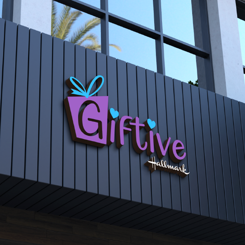 Gift shop design with the title 'Luxurious & feminine, Giftive Logo'