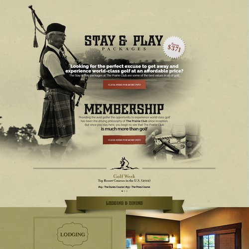 Golf website with the title 'Golf website'