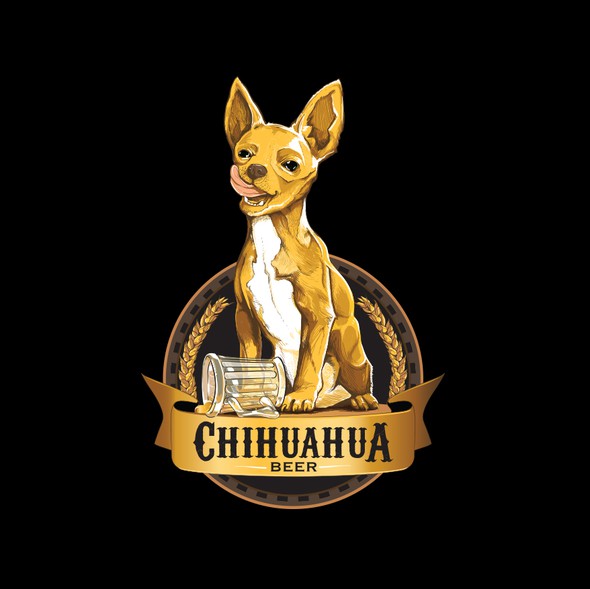 Chihuahua logo with the title 'Chihuahua Beer Logo'