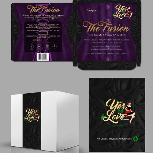 Purple packaging with the title 'Yes I Do Love'