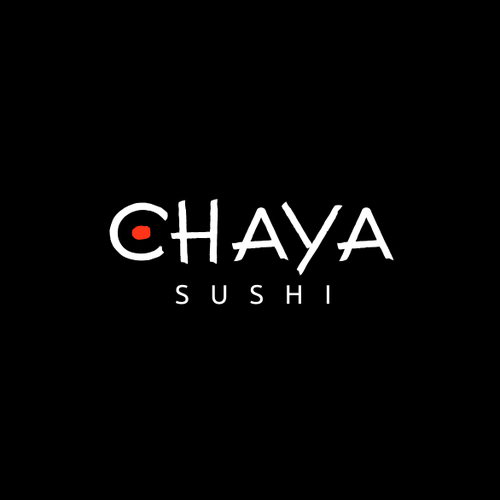 Brand logo with the title 'CHAYA SUSHI'