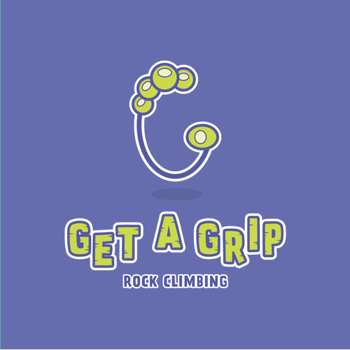 Climbing logo with the title 'Rock Climbing Logo'