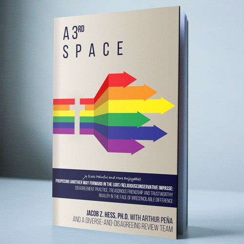 LGBT+ book cover with the title 'Cover design for non fiction book'
