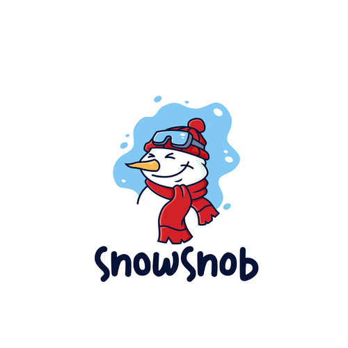 Scarf design with the title 'Cute Snowman Logo'