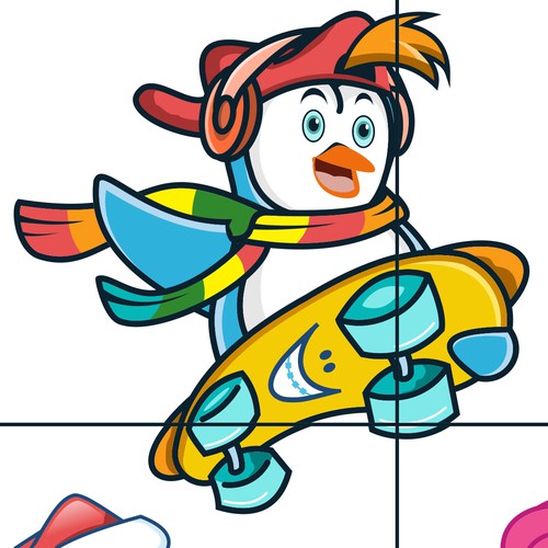 Penguin design with the title 'Majeroni Orthodontics'