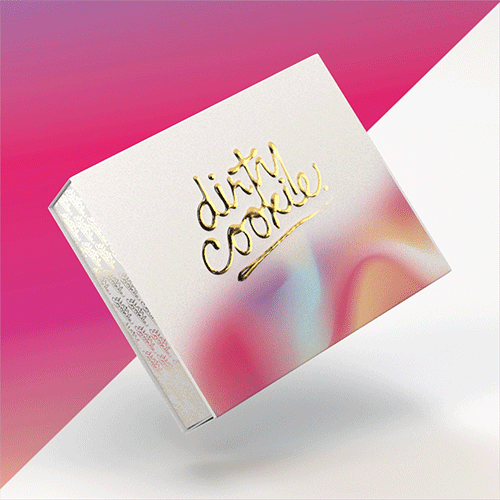 Sweets packaging with the title 'Luxurious Cookie Box Design'