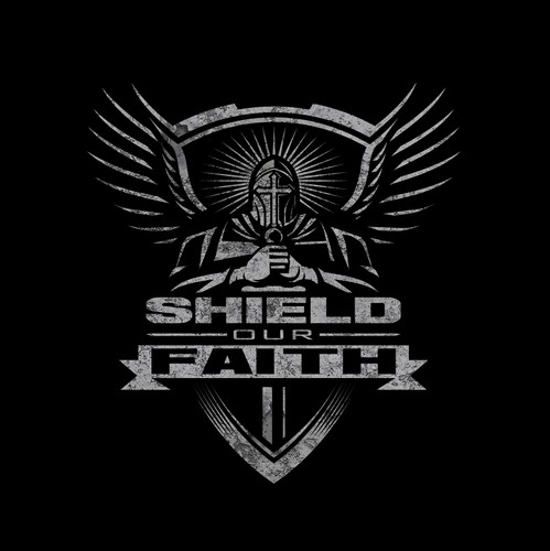 Logo with the title 'Shield our Faith'