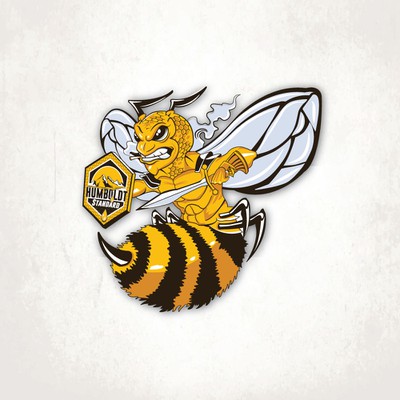 Humboldt Bee Warrior Illustration