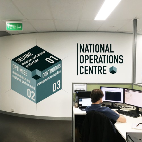 Wall design with the title 'National Operations Centre'