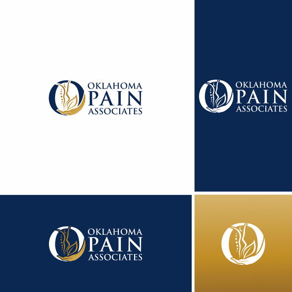 Medical brand with the title 'Logo design for Oklahoma Pain Associates, an osteopathic pain physician services'