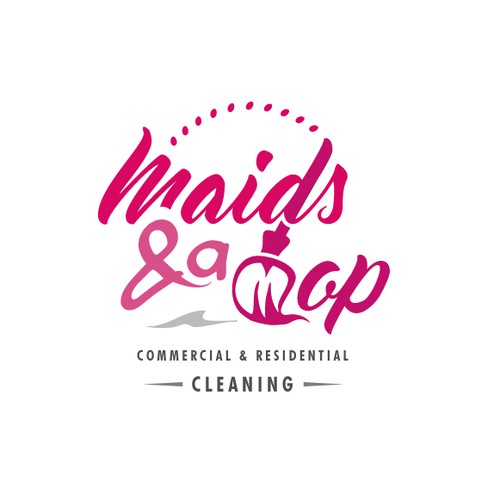 Maid logo with the title 'Logo for cleaning service'