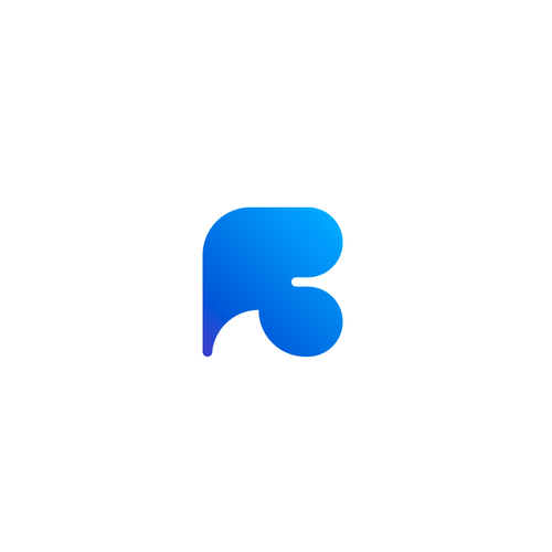 Abstract wave logo with the title 'B letter'