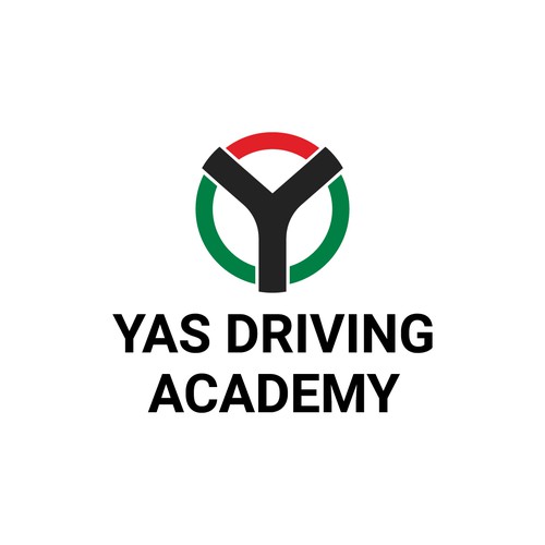 Driving logo with the title 'Yas Driving academy'
