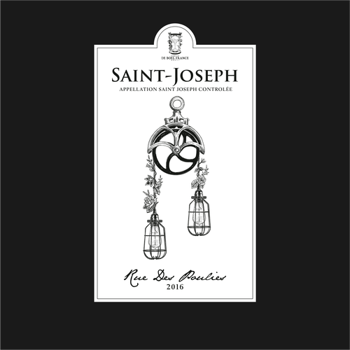 Drawing label with the title 'Design Label for Saint Joseph'