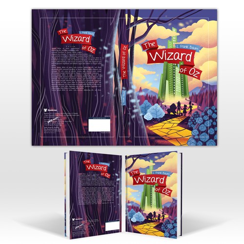 Fairy tale book cover with the title 'Book Cover Illustration'