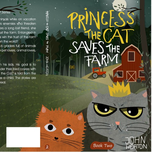 Children's book cover with the title 'Princess The Cat / Book cover Serie 2'