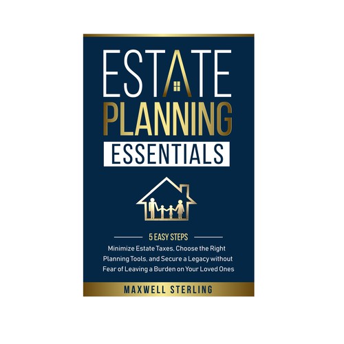 Real estate book cover with the title 'Estate Planning Essentials eBook cover design'