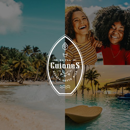 Beachwear design with the title 'Hotel Logo'