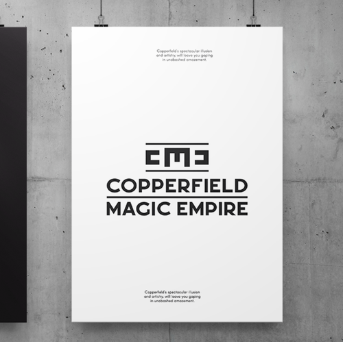 Magical logo with the title 'Logo with negative space'