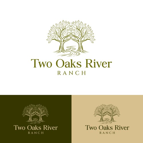 Oak tree design with the title 'Two Oak Logo Design'