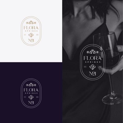 Floral brand with the title 'Logo concept for wine'