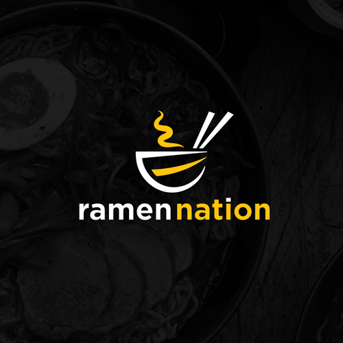 Bowl design with the title 'Modern, Eye-catching design for Ramen Nation'