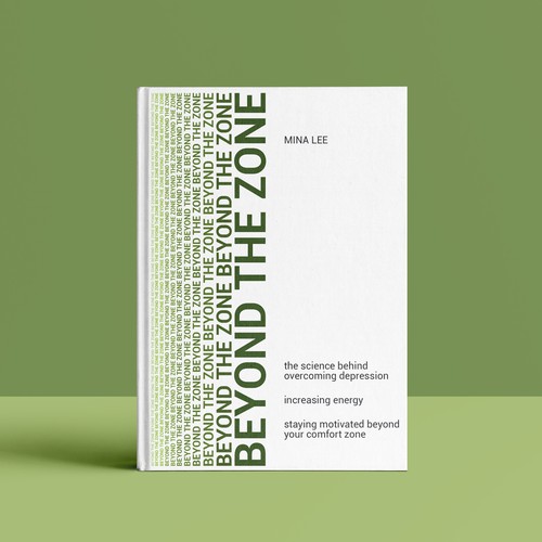 Graphic book cover with the title 'design concept book "Beyound the zone"'