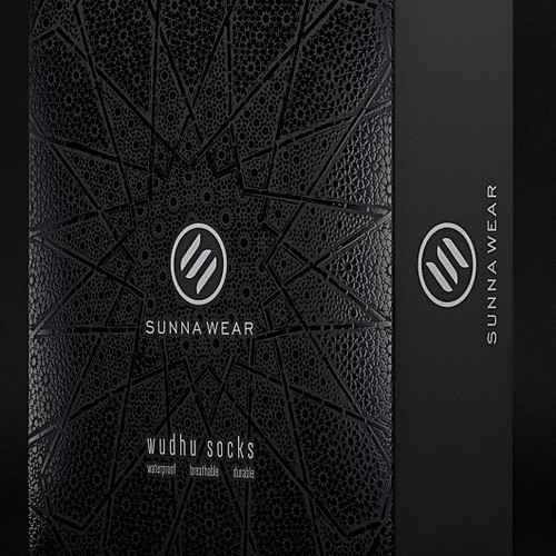 Sock design with the title 'Packaging design for Sunna Wear'