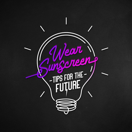Podcast design with the title 'Wear Sunscreen Podcast Cover'