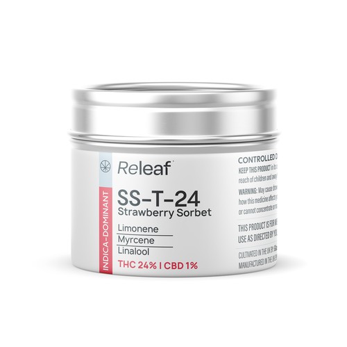 Eye-catching label with the title 'Releaf Label'